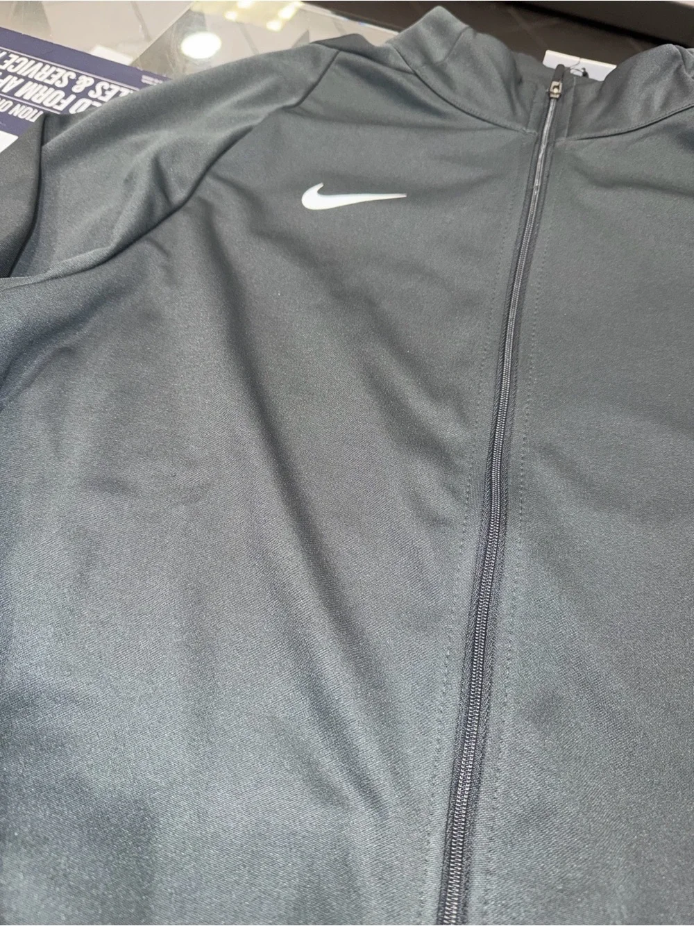 Nike Black Full-Zip Jacket with Subtle Swoosh